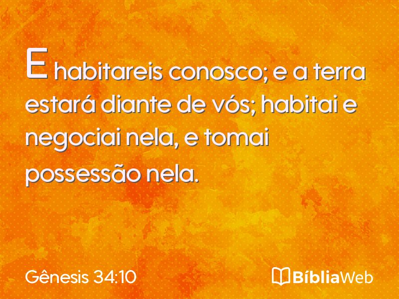 Gênesis 34:10 em imagem para compartilhar