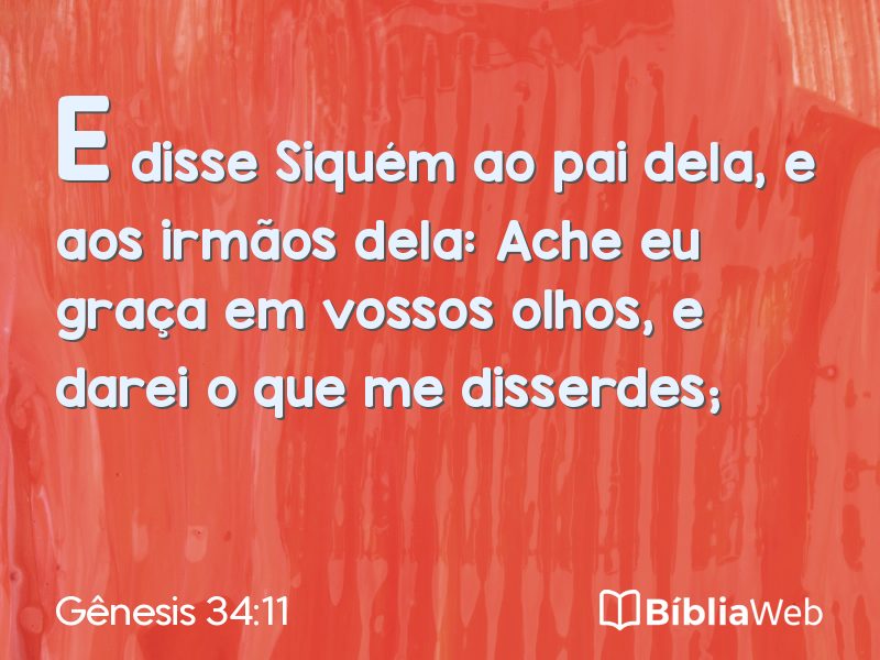 Gênesis 34:11 em imagem para compartilhar