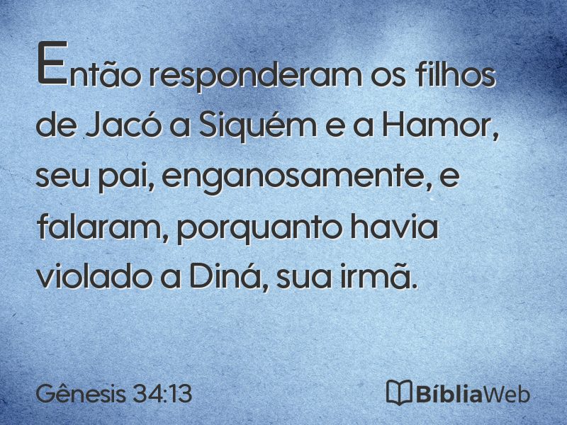 Gênesis 34:13 em imagem para compartilhar