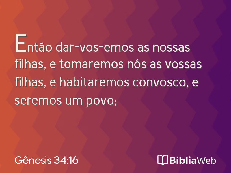 Gênesis 34:16 em imagem para compartilhar