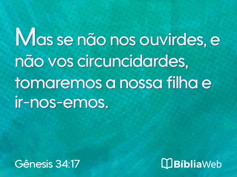 Gênesis 34:17 em imagem para compartilhar