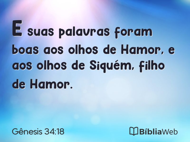 Gênesis 34:18 em imagem para compartilhar