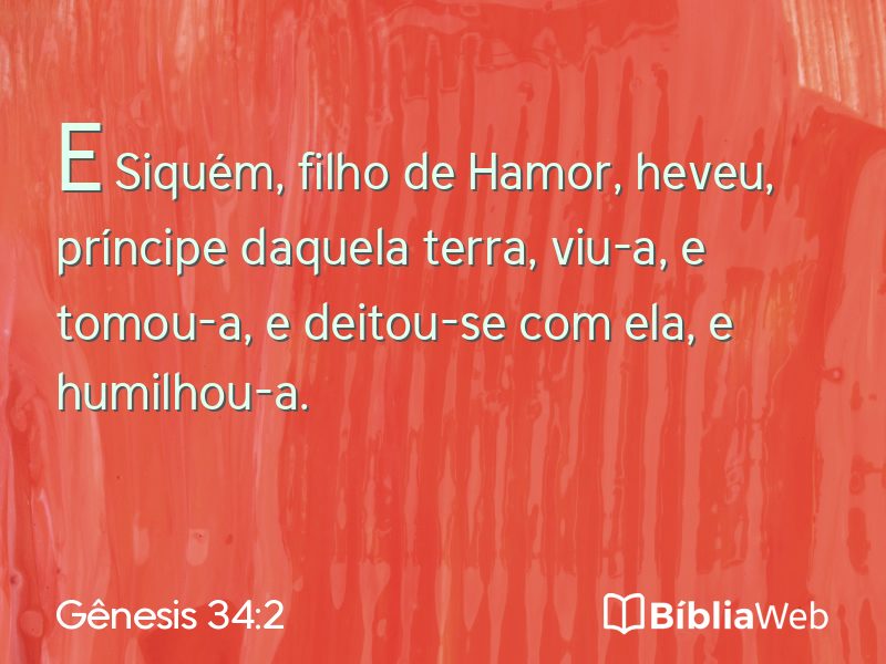Gênesis 34:2 em imagem para compartilhar