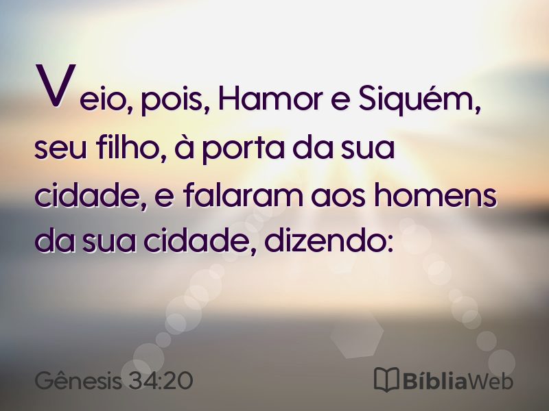 Gênesis 34:20 em imagem para compartilhar