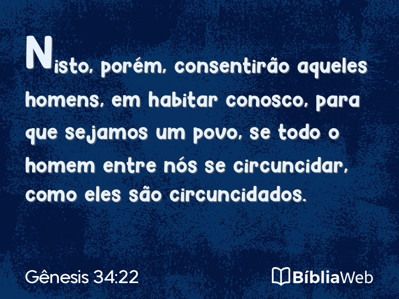 Gênesis 34:22 em imagem para compartilhar