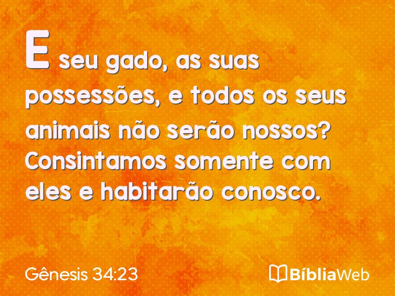 Gênesis 34:23 em imagem para compartilhar