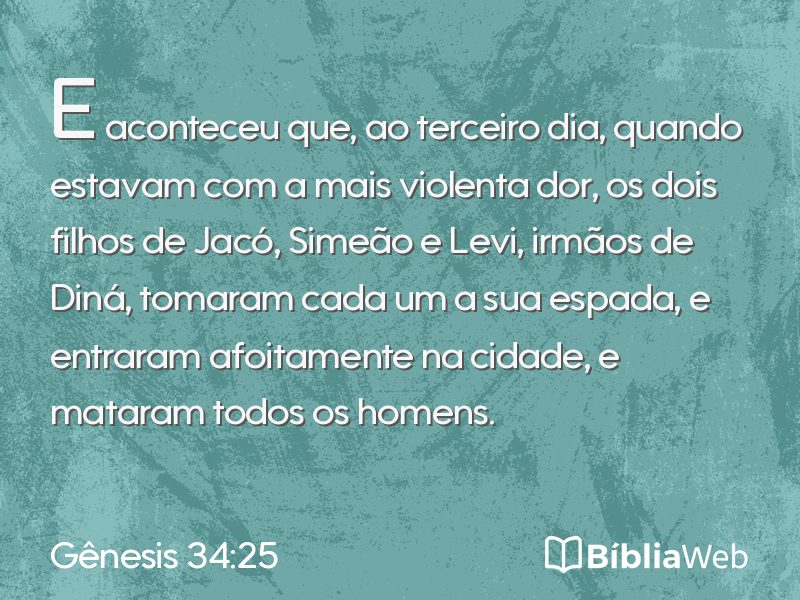 Gênesis 34:25 em imagem para compartilhar