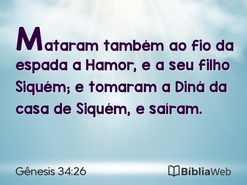 Gênesis 34:26 em imagem para compartilhar