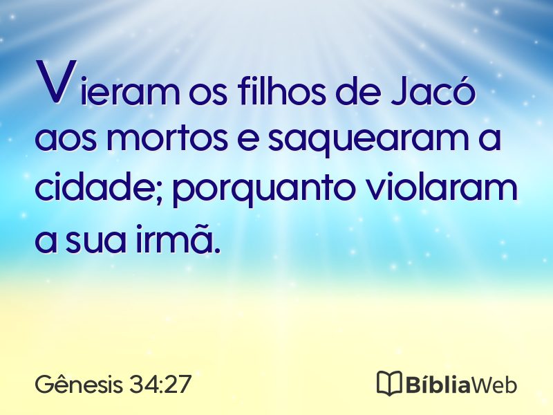 Gênesis 34:27 em imagem para compartilhar
