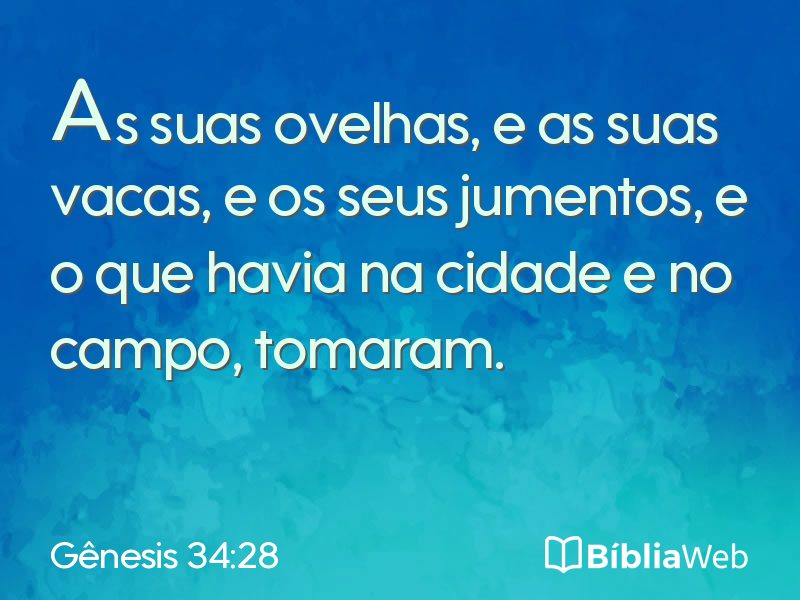 Gênesis 34:28 em imagem para compartilhar