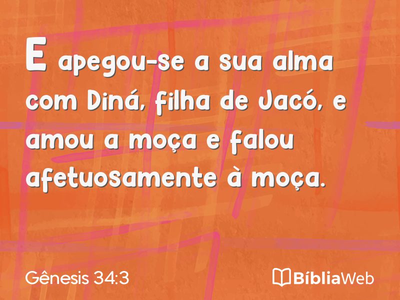 Gênesis 34:3 em imagem para compartilhar