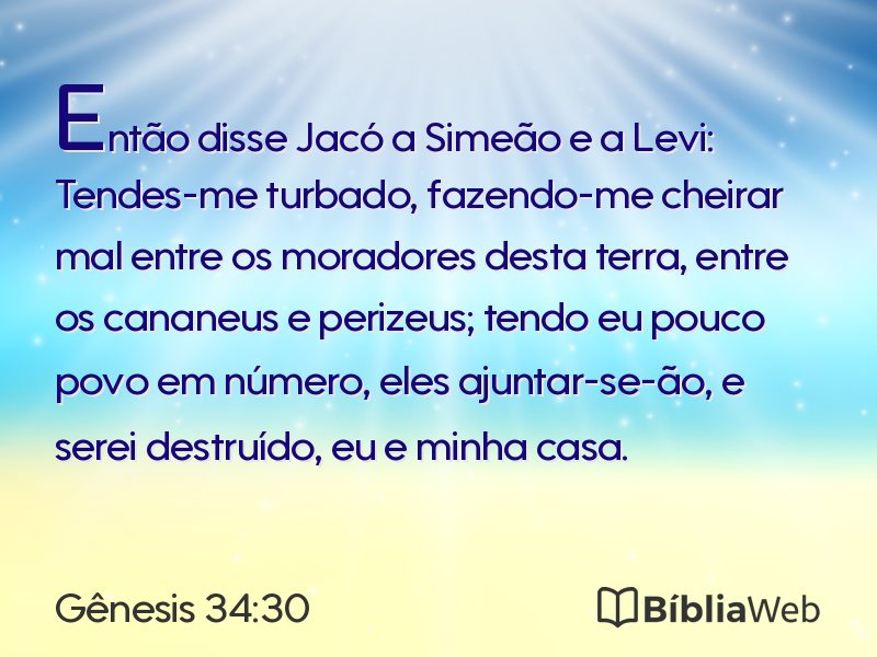Gênesis 34:30 em imagem para compartilhar