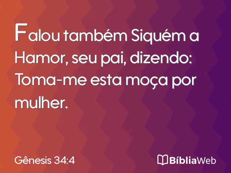 Gênesis 34:4 em imagem para compartilhar