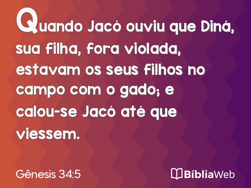 Gênesis 34:5 em imagem para compartilhar