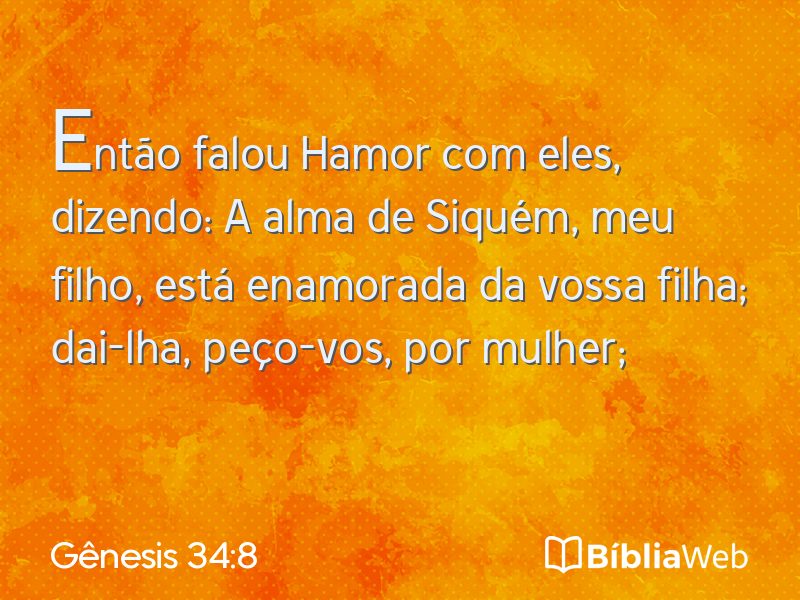 Gênesis 34:8 em imagem para compartilhar