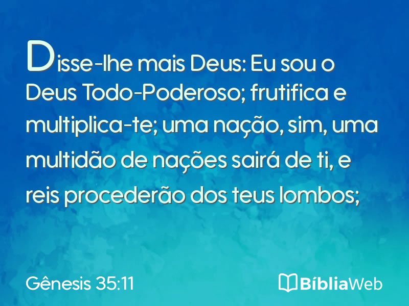 Gênesis 35:11 em imagem para compartilhar