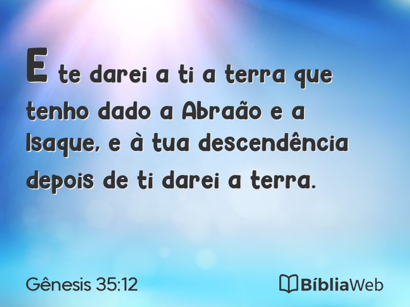 Gênesis 35:12 em imagem para compartilhar
