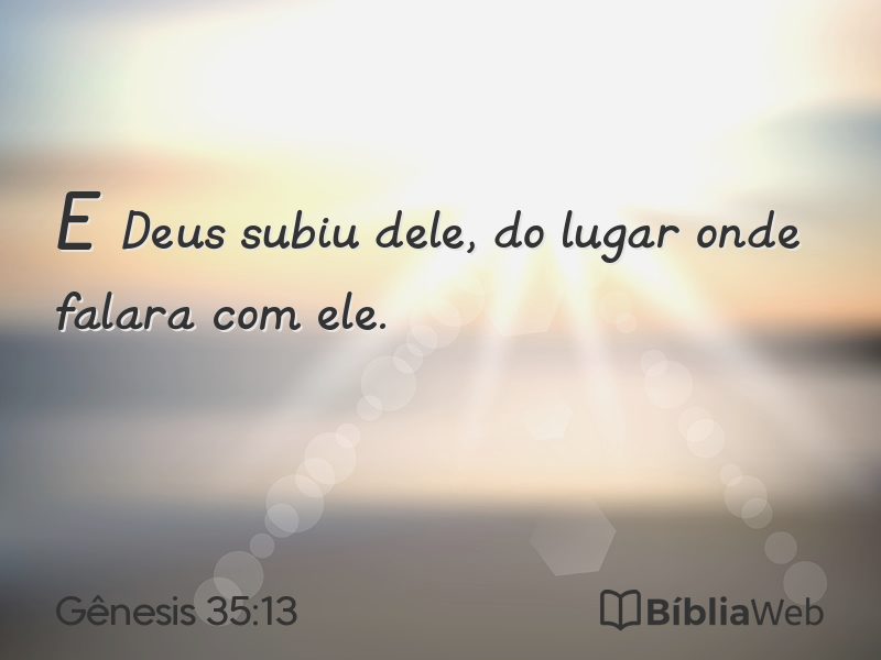 Gênesis 35:13 em imagem para compartilhar