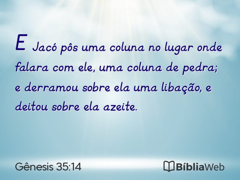 Gênesis 35:14 em imagem para compartilhar