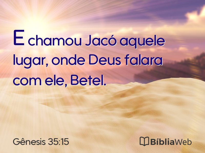 Gênesis 35:15 em imagem para compartilhar