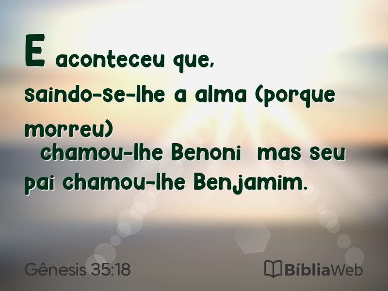 Gênesis 35:18 em imagem para compartilhar
