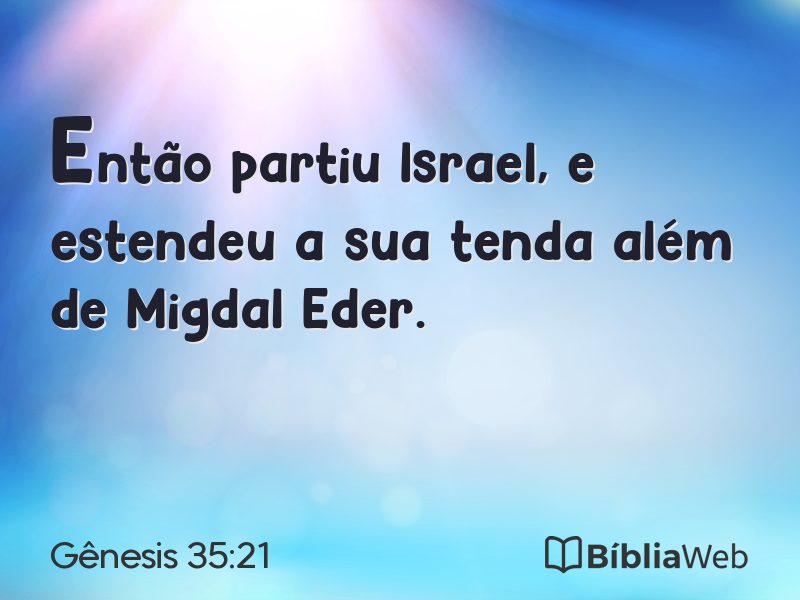 Gênesis 35:21 em imagem para compartilhar