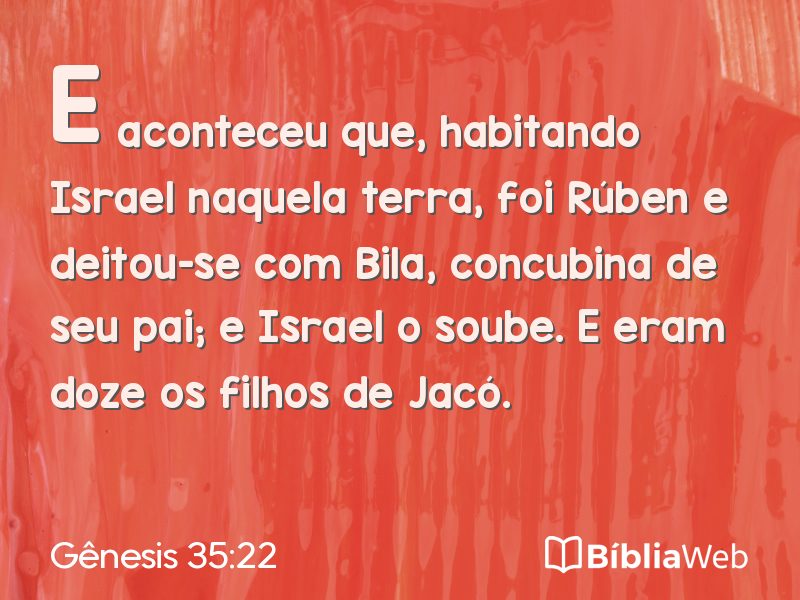 Gênesis 35:22 em imagem para compartilhar