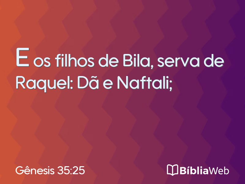Gênesis 35:25 em imagem para compartilhar