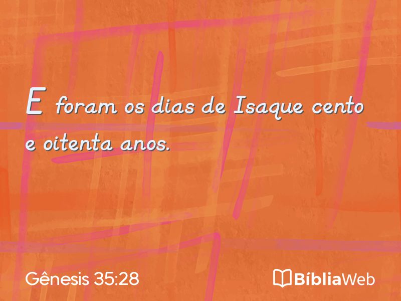 Gênesis 35:28 em imagem para compartilhar