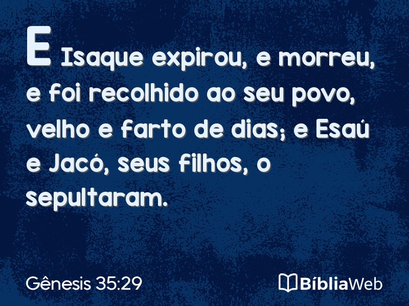 Gênesis 35:29 em imagem para compartilhar