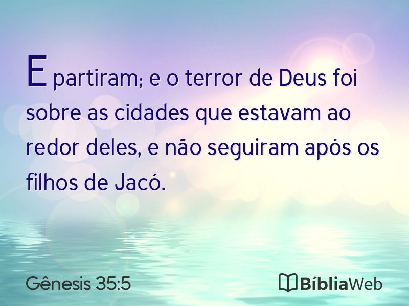 Gênesis 35:5 em imagem para compartilhar