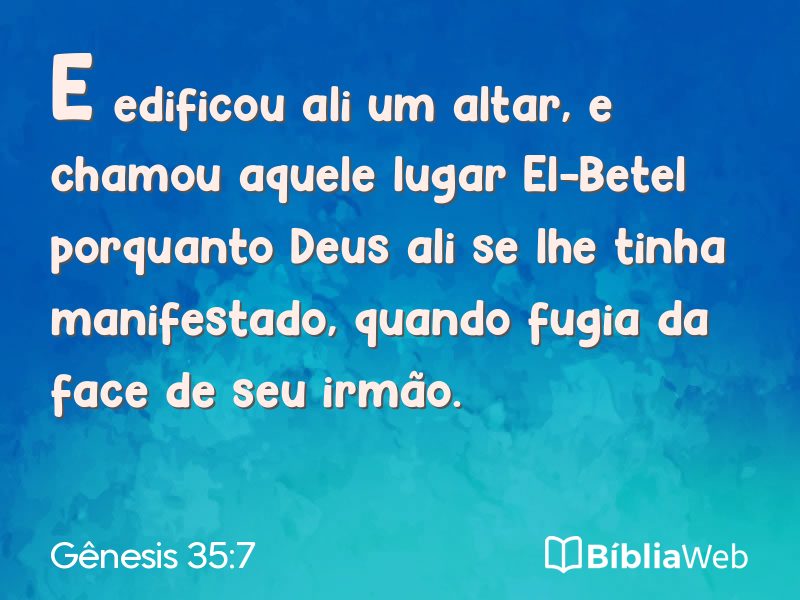 Gênesis 35:7 em imagem para compartilhar