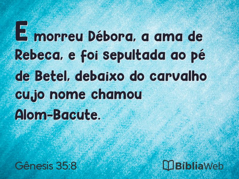 Gênesis 35:8 em imagem para compartilhar
