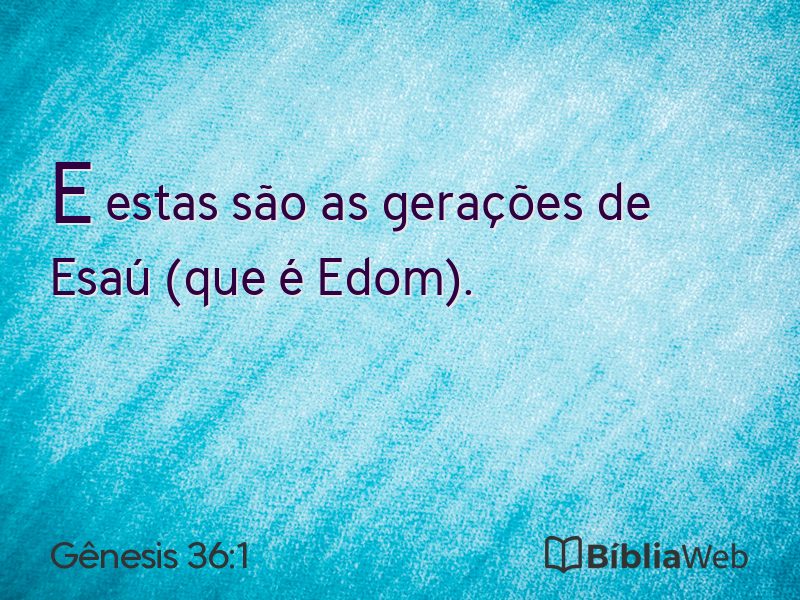 Gênesis 36:1 em imagem para compartilhar