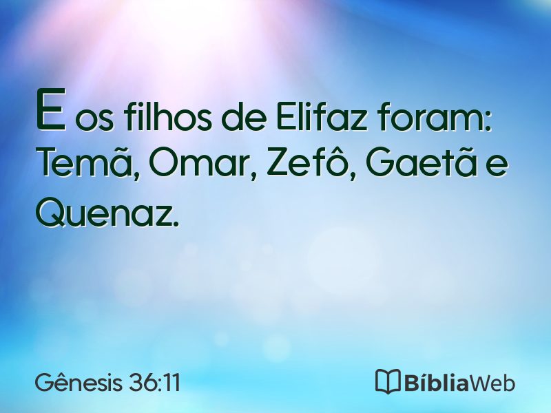 Gênesis 36:11 em imagem para compartilhar