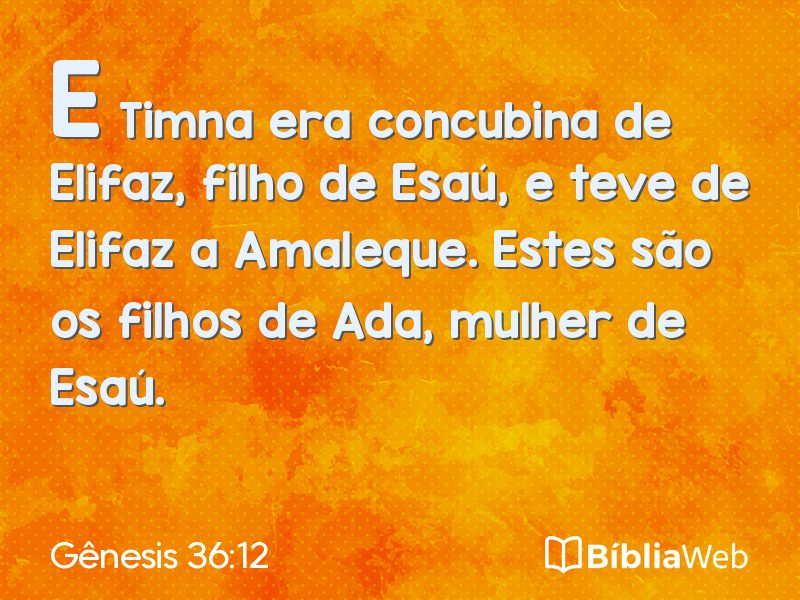 Gênesis 36:12 em imagem para compartilhar