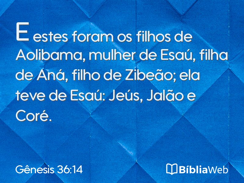 Gênesis 36:14 em imagem para compartilhar