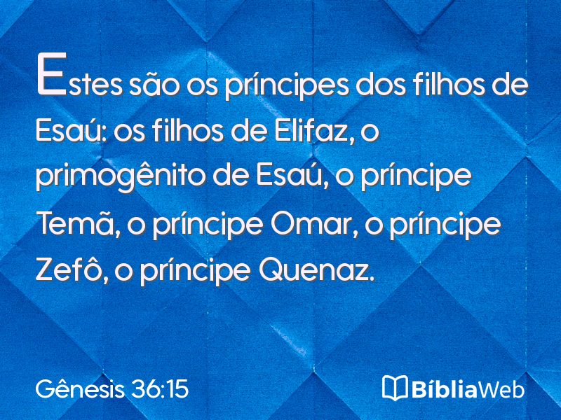Gênesis 36:15 em imagem para compartilhar