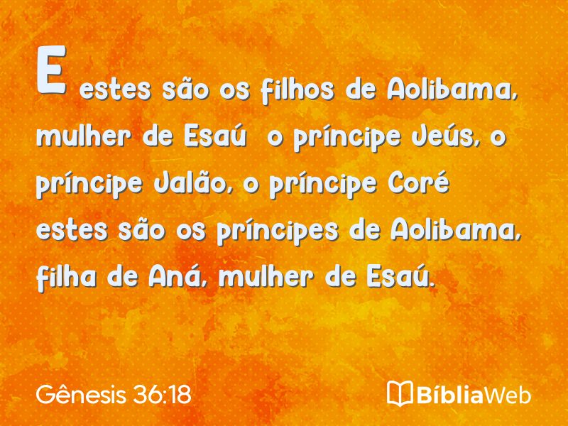 Gênesis 36:18 em imagem para compartilhar