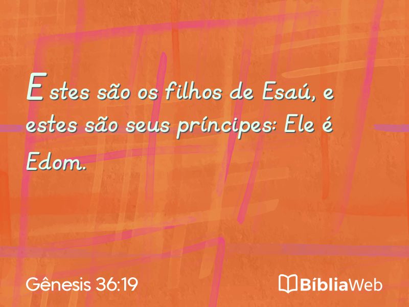 Gênesis 36:19 em imagem para compartilhar