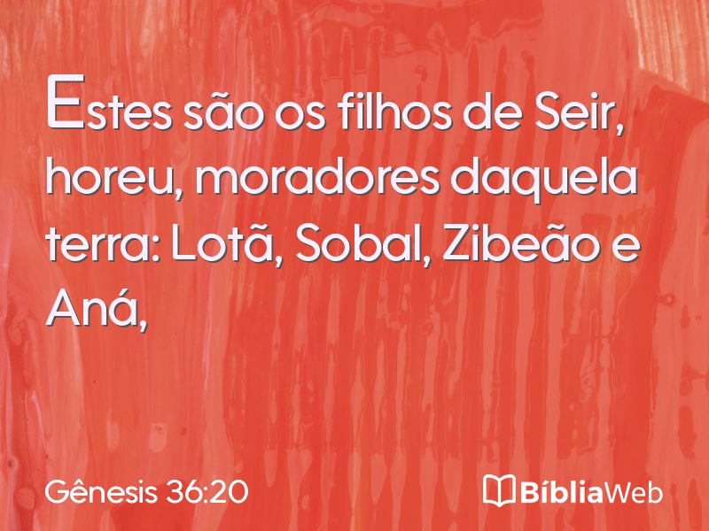 Gênesis 36:20 em imagem para compartilhar