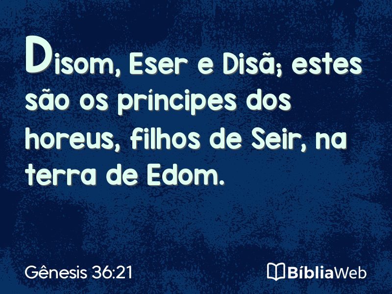 Gênesis 36:21 em imagem para compartilhar