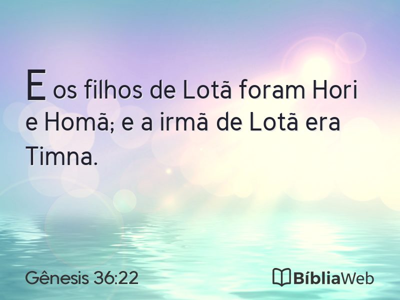 Gênesis 36:22 em imagem para compartilhar