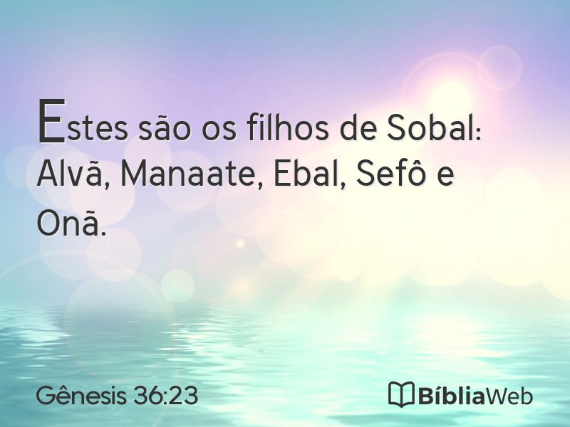 Gênesis 36:23 em imagem para compartilhar