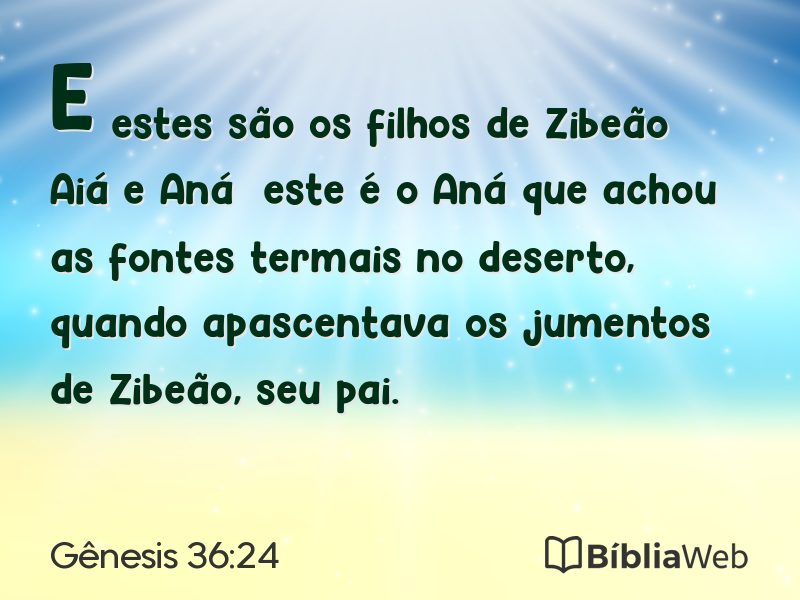 Gênesis 36:24 em imagem para compartilhar