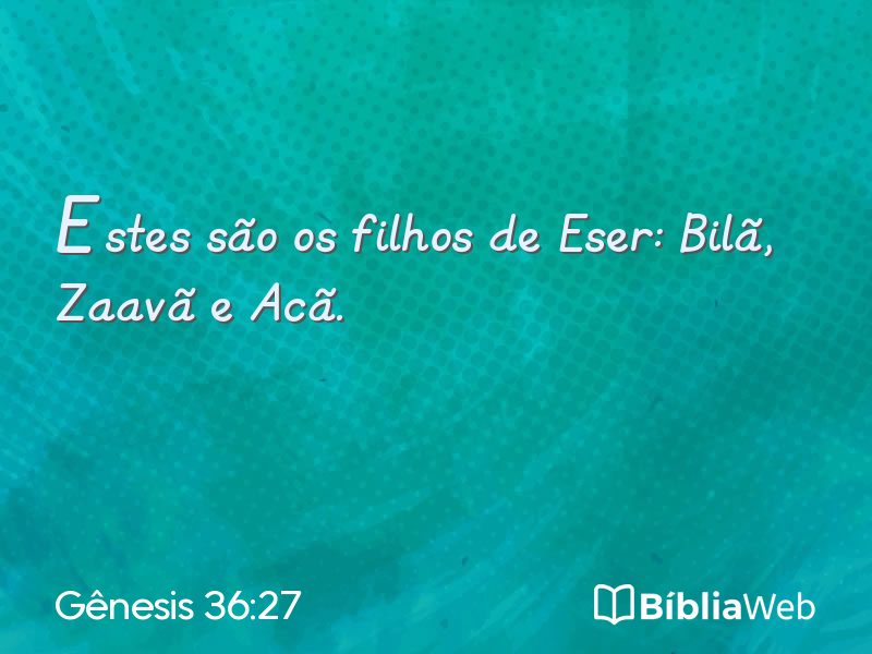 Gênesis 36:27 em imagem para compartilhar