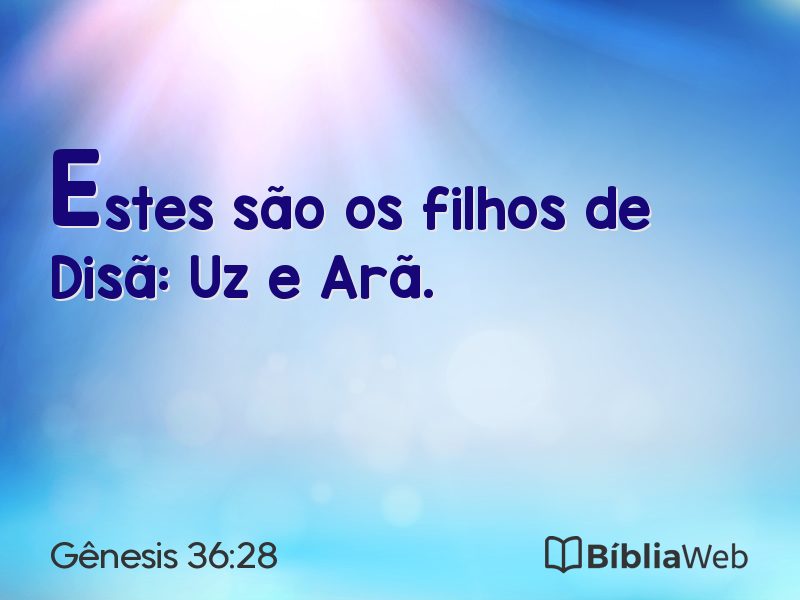 Gênesis 36:28 em imagem para compartilhar