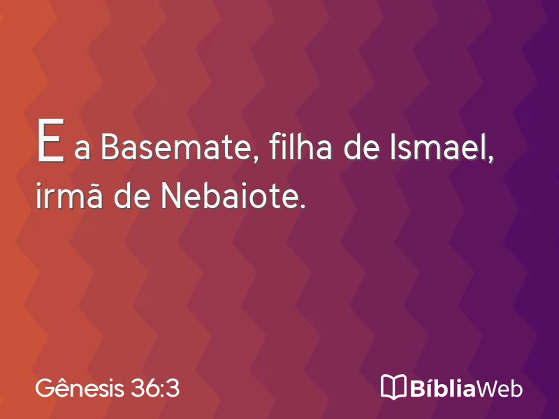 Gênesis 36:3 em imagem para compartilhar