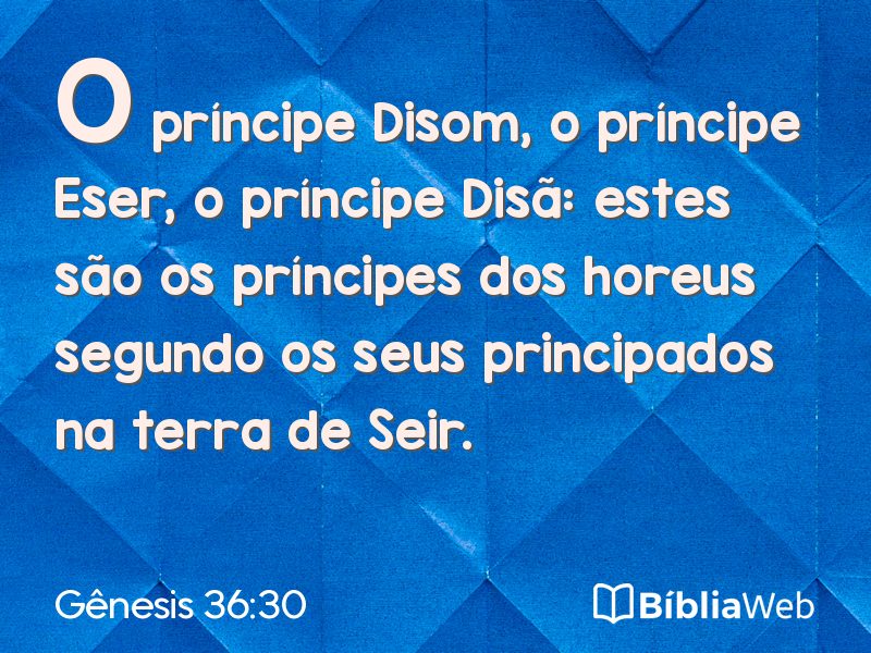 Gênesis 36:30 em imagem para compartilhar
