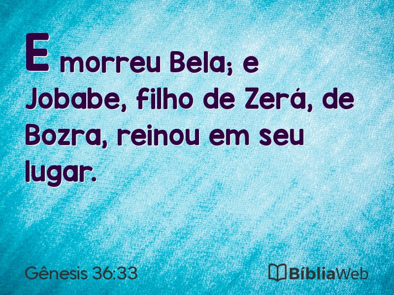 Gênesis 36:33 em imagem para compartilhar